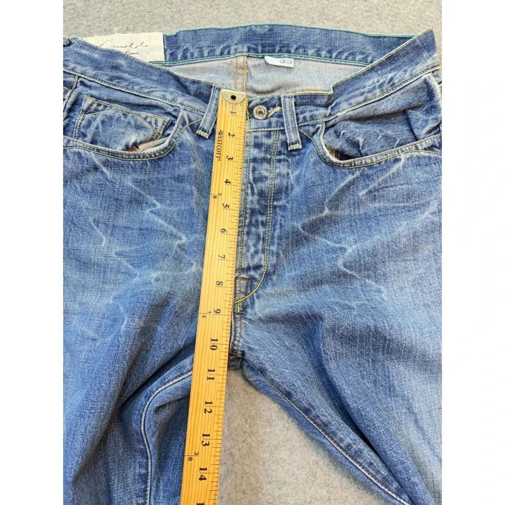 Loomstate Men's Jeans 32x28 Organic‎ Cotton Button Fly Blue Denim